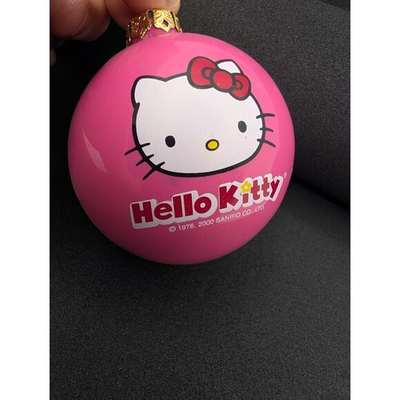 2001 Hello Kitty Christmas Tree Glass Ornament 2.75" with box READ - Picture 6 of 16